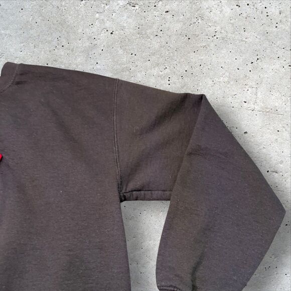 PHUG Anything Is Possible Brown Graphic Sweatshirt Embroidered Patch Size M - Picture 3 of 10